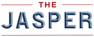 a close up of a television screen with the words the jasper